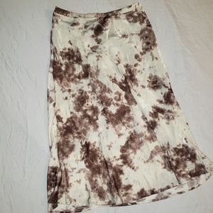 TIE DYE SATIN SKIRT